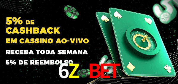 Promoções do cassino ao Vivo 6Z Bet